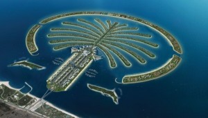 Aerial view of the Palm Jumeirah, archive illustration